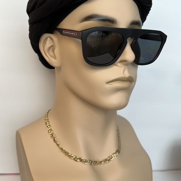 New Authentic BURBERRY Wren Dark Grey Browline Men's Sunglasses - Picture 11 of 13